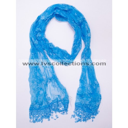 LVS201 Small Floral Lace Scarf