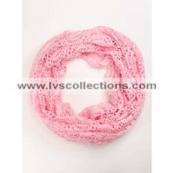 LVS1012 Lightweight Infinity Scarf with Round Patterns